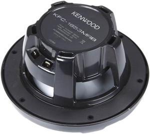 Kenwood KMR-D382BT Marine CD Receiver & 2 Pack KFC-1653MRB 6.5" Marine Speakers