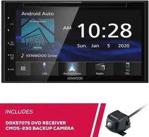 Kenwood DDX5707S 6.8 Inch DVD Receiver and CMOS-230 Universal Backup Camera