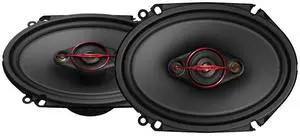 Refurbished Pioneer TS-801M Custom-Fit Design 6x8" 4-Ohm 80-Watts RMS 4-Way Coaxial Speakers