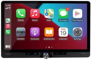 Jensen CAR1415 14" 1-DIN/2-DIN Multimedia Receiver with CarPlay and Android Auto