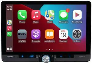 Jensen CAR1215 12" 1-DIN/2-DIN Multimedia Receiver with CarPlay and Android Auto
