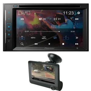 Pioneer AVH-241EX 6.2" CD/DVD Car Receiver + FREE Scosche Dual Front/Rear HD Dash Cam Bundle