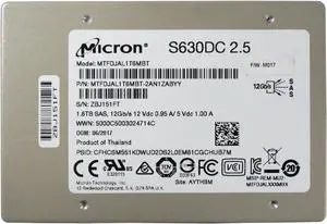 Micron S630DC 1.6TB SAS 12Gb/s 2.5" SSD Solid State Drive
