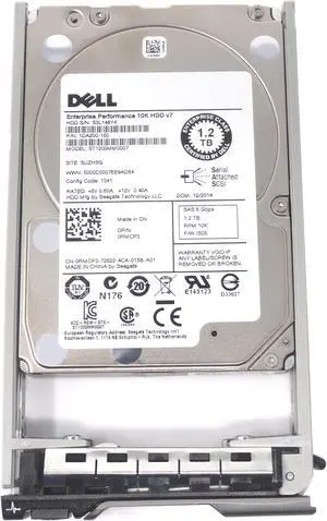 ST1200MM0007-DELL Dell Enterprise 1.2TB 10K 6Gbps SAS 2.5'' Hard Drive w/ Tray ST1200MM0007