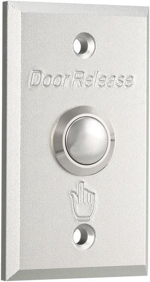 Door Release Button Push to Exit Resettable NO/COM Switch for Access Control Panel 86mmx50mm 36V 3A Stainless Steel
