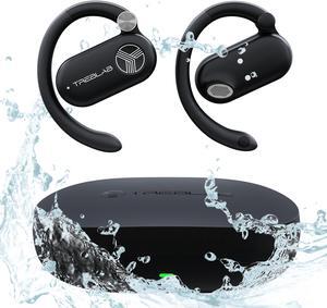 TREBLAB X-Open - True Open Ear Wireless Earbuds, Lightweight Comfort, Behind-Ear Fit, Immersive Sound, Dual Mic for Calls, 40H Playtime, Bluetooth Headphones Open Ear for Sports, Workout, Running