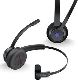 TREBLAB C7 - Single Ear Bluetooth Headset with Mic, Bluetooth 5.4, 45H Playtime, Type-C Fast Charging, IPX4 Waterproof, Wireless Bluetooth Headset for Trucker, Work, Calls, Home Office and Gaming