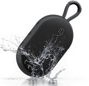 TREBLAB HD-Go - Ultra Portable Hand Held Speaker with Clip, 7W Power with Bass, 16H Playtime, IPX7 Waterproof, Built-in Mic, Compact & Lightweight, USB-C Charging  Small Speaker Bluetooth Wireless
