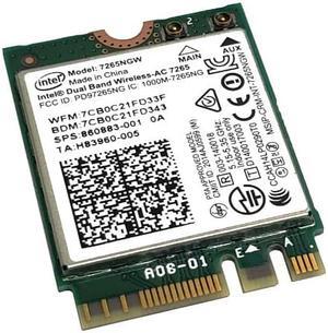 860883-001_UB Intel 7265NGW M.2 2230 Pcie 802.11AC Wlan Bluetooth 4.2 Wifi Card 860883-001 Laptop Wireless Cards - Wifi - OEM