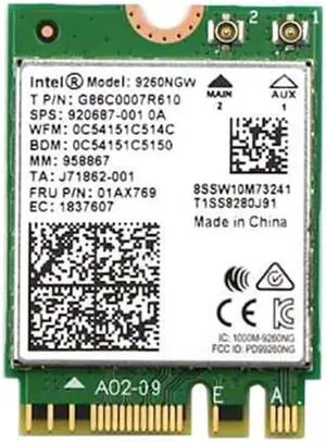 9260NGW Intel Dual Band WIRELESS-AC 9260 Wlan Bluetooth 5.0 Wifi Card SW10M73241 Laptop Wireless Cards - Wifi
