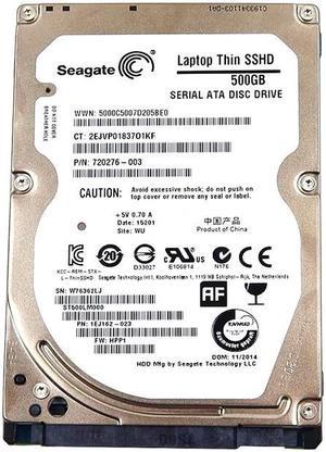 ST500LM000 Seagate Laptop Thin Sshd 500GB 2.5" 5400RPM Sata 8GB MLC Hard Drive Hard Drives - Sata