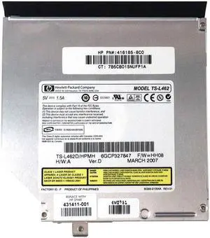 TS-L462 HP Compaq Presario V6000 DVD-ROM Laptop Optical Drive Assy 431411-001 Laptop Optical Drives - OEM