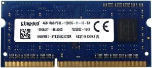 KNWMX1-ETB Kingston 4GB DDR3 Sodimm PC3-12800 1600MHZ Memory 9995417-156.A00G Laptop Memory - OEM