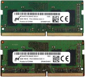 MTA4ATF51264HZ-3G2J1_KIT Micron 8GB (2X4GB) DDR4 PC4-25600 3200MHZ Laptop Memory KIT MTA4ATF51264HZ-3G2J1 Laptop Memory