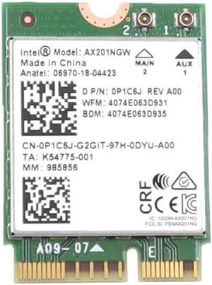 AX201NGW Intel M.2 2230 CNVIO2 802.11AX Wlan Bluetooth 5.2 Wifi Card P1C6J Laptop Wireless Cards - Wifi - OEM