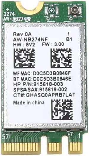 RTL8723DE Realtek Ngff M.2 1630 802.11B/G/N Wlan BT 4.2 Wifi Card 915618-003 Laptop Wireless Cards - Wifi