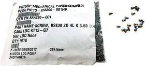 HP Nylok Patch BSE30 2D 4L 3.6D 0.4 Screws 1918 Pieces Package 858296-001 Clearance Sale - OEM