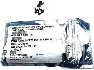 HP Nylok Patch M2.5X6MM Flat Head Screws 1385 Pieces Package 910079-001 Clearance Sale - OEM