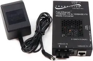 Transition Networks Fiber SC TO Fast Ethernet Media Converter E-100BTX-FX-04(SC) Network Switches & Management