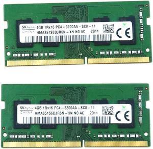 2_Of_HMA851S6DJR6N-XN SK Hynix 8GB 2X4GB DDR4 PC4-25600 3200MHz 260-PIN Memory KIT HMA851S6DJR6N-XN Laptop Memory - OEM