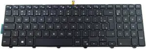 NSK-LR0BC 1B Dell Inspiron 15 5000 Black Brazilian Portuguese Backlit Laptop Keyboard KF8C3 Laptop Keyboards