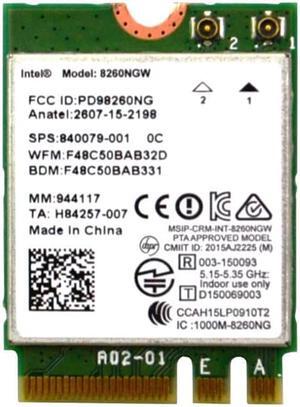8260NGW Intel Dual Band WIRELESS-AC 8260 M.2 2230 PCI-E Wlan Wifi Card 00JT480 Laptop Wireless Cards - Wifi - OEM