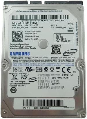 HM121HJ Dell Samsung 120GB 2.5" 7200RPM 16MB Cache Sata Hard Disk Drive H318D Hard Drives - Sata
