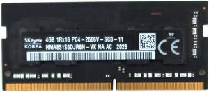 HMA851S6DJR6N-VK_UB Hynix 4GB DDR4 Sodimm PC4-21300 2666MHZ 260-PIN Memory Module HMA851S6DJR6N-VK Laptop Memory - OEM