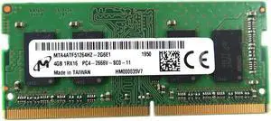 MTA4ATF51264HZ-2G6E1 Micron 4GB 1RX16 DDR4 Sodimm PC4-21300 2666MHZ CL19 Memory Laptop Memory