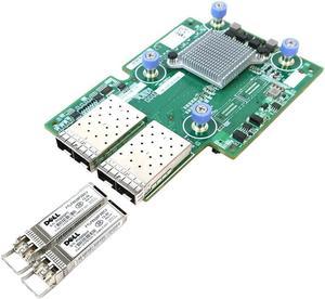 Dell MD3600F LSI 8GBPS 4 Port Fiber Optic Card With TWO Sfp+ Transceivers DX2KC Network Ethernet / LAN Cards