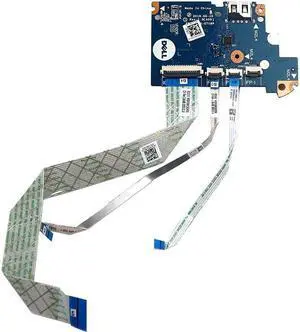 Dell Inspiron 5593 Laptop USB SD Reader Cmos Battery I/O Board W/ Cables 5PJRM I/O Boards- Video Audio USB IR DC TV PWR