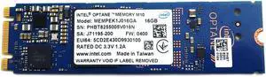 MEMPEK1J016GA Intel M10 16GB M.2 2280 Pcie 3X2 Nvme Optane Memory SSD J71195-200 M.2 SSD / Solid State Drive