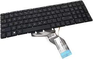 HP Pavilion 15-A Series Black Laptop Backlit US English Keyboard AEX15U01310 Laptop Keyboards - OEM