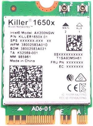 AX200NGW Intel WI-FI 6 2.4GBPS BT 5.2 Pcie M.2 2230 Card KILLER1650X.01 Laptop Wireless Cards - Wifi