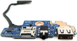 Dell Inspiron 7306 2-IN-1 Laptop USB Audio SD Reader I/O Board With Cable CJ8X7 I/O Boards- Video Audio USB IR DC TV PWR