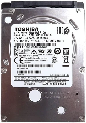MQ04ABF100_UA2 Toshiba MQ04AB MQ04ABF100 1TB 2.5" 5400 RPM 128MB Cache Sata HDD Hard Disk Drive Laptop Hard Drives - OEM
