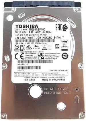 HDKJB01E4A01_UB Toshiba MQ04ABF100 1TB 2.5" 5400RPM Sata 6.0GB/S 128MB Cache HDD HDKJB01E4A01 Hard Drives - Sata