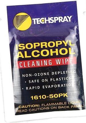 LOT OF 10 Techspray Isopropyl Alcohol PRE-SATURATED Cleaning Wipes 1610-50PK Accessories Lots