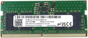 Micron 8GB DDR5 4800MHZ 262-PIN 1.1V CL40 Sodimm Memory MTC4C10163S1SC48BA1 EF Laptop Memory - OEM