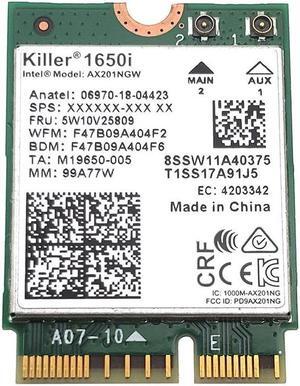 AX201NGW Intel Killer 1650I M.2 2230 Wifi 6 802.11AX Bluetooth Card 5W10V25809 Laptop Wireless Cards - Wifi