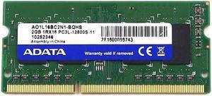 AO1L16BC2N1 Adata 2GB DDR3 PC3-12800 1600MHZ 204-PIN CL11 Sodimm Memory AO1L16BC2N1-BQHS Laptop Memory