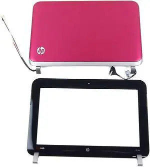HP Mini 110 210 Laptop LCD Back Cover W/ Bezel Assembly Pink 38NM1LCTP60 Laptop LCD Screen Covers - OEM