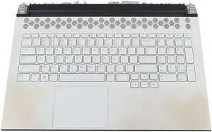 Dell Alienware M17 R3 US English Keyboard Palmrest Touchpad Assembly White Drwwr Laptop Palmrest Touchpad Assembly