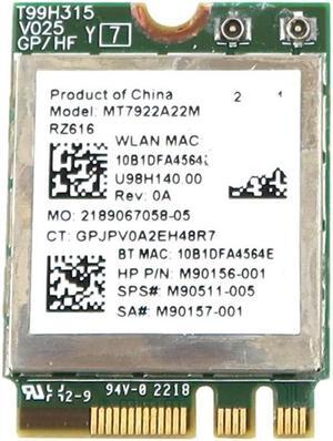 MT7922A22M Mediatek M.2 2230 Wifi 6E Bluetooth 5.2 Card RZ616 M90156-001 Laptop Wireless Cards - Wifi