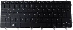 NSK-EG0BC Dell XPS 13 9365 Series Spanish Latin Backlit Laptop Keyboard Black K33KM Laptop Keyboards