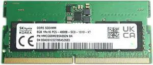 Laptop Memory Module HMCG66AGBSA092N BA Compatible Replacement Spare Part for SK Hynix 8GB 1Rx16 DDR5 SDRAM PC5-38400 4800MHz 262-Pin Non-ECC Unbuffered 1.1V SO-DIMM
