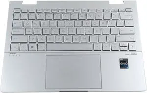 HP Envy 13-BF US English Keyboard Palmrest Touchpad Assembly Silver N15668-001 Laptop Palmrest Touchpad Assembly