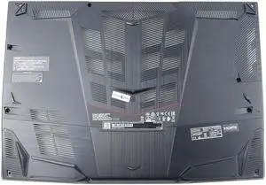 MSI GF65 Thin MS-16W1 9SD MS-16W2 10UE Black Bottom Base Cover 307-6W1D213-TA2 Laptop Base Assembly - OEM