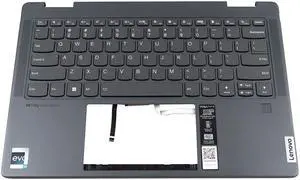 5CB1L40794_UC2 Lenovo Yoga 7 14IRL8 US Keyboard Palmrest Assembly Grey 5CB1L40794 NO Touchpad Laptop Palmrest Touchpad Assembly