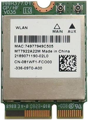 MT7922A22M Mediatek M.2 2230 Pcie Wifi 802.11AX Bluetooth 5.2 Card 81WF1 Laptop Wireless Cards - Wifi